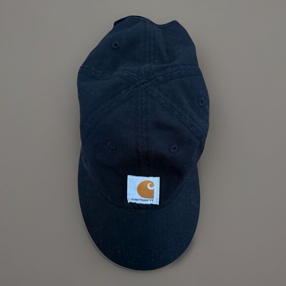 Carhartt Hat Cap Strap Back Black Embroidered Patch Youth Workwear Classic - Picture 3 of 10